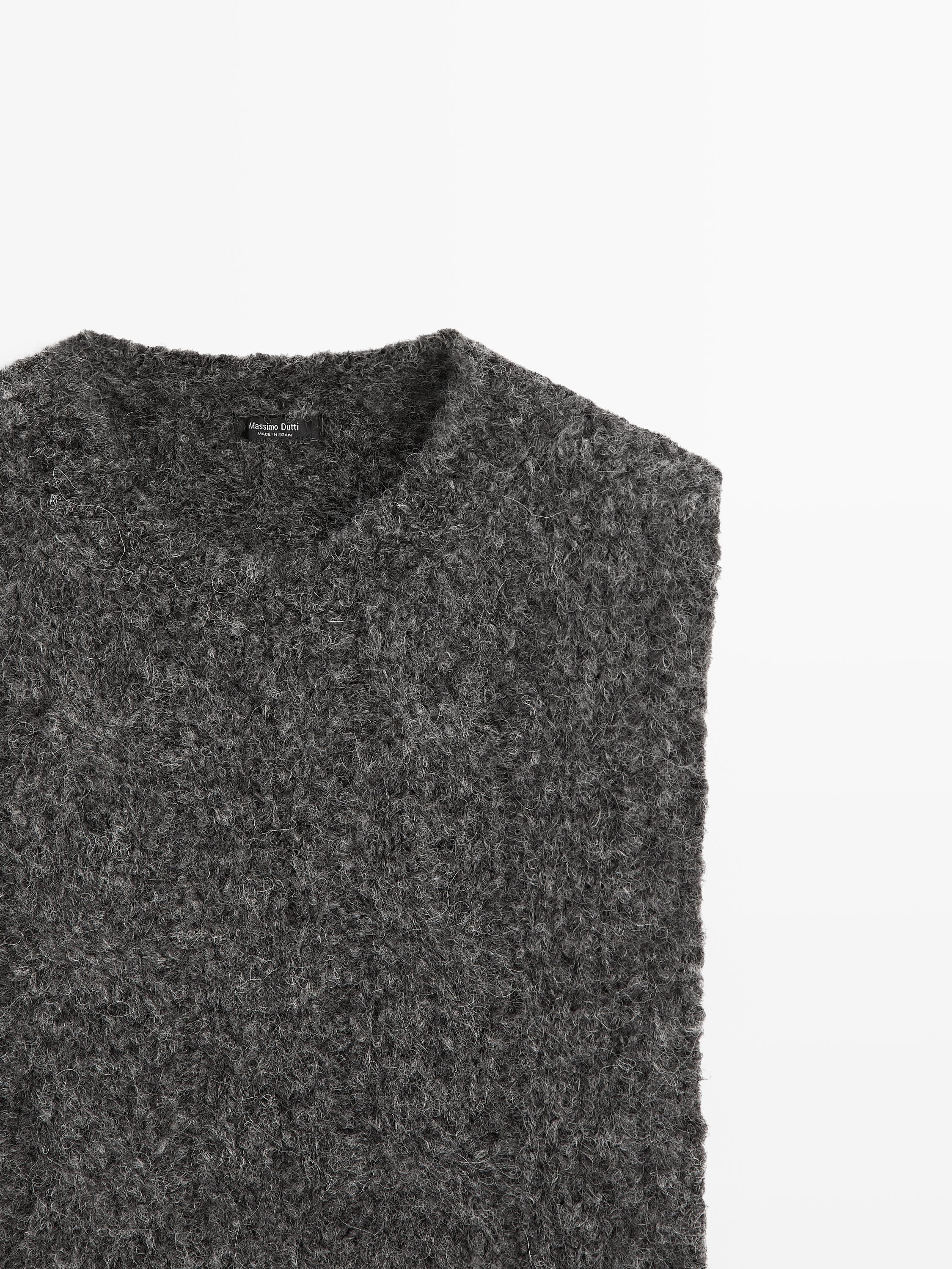 Plastron en alpaga mélangé